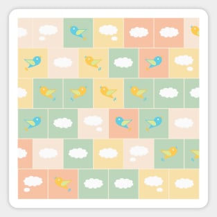 Clouds and birds Magnet